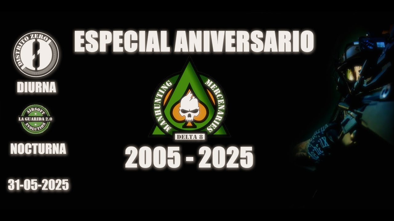 20 ANIVERSARIO DELTA 8 - NOCTURNA GUARIDA 2.0 y DIURNA DISTRITO ZERO VALENCIA (POLVORA!!) 31-05-2025