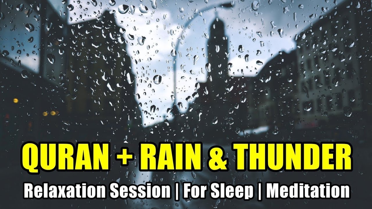 LIVE🔴Fall Asleep Peacefully | Quran Recitation with Rain and Thunder Sounds🌧️