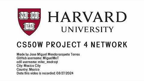 CS50w Project 4 Network - Harvard University