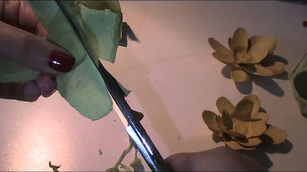 Anleitung Aus Eierkarton Blume Basteln Youtube