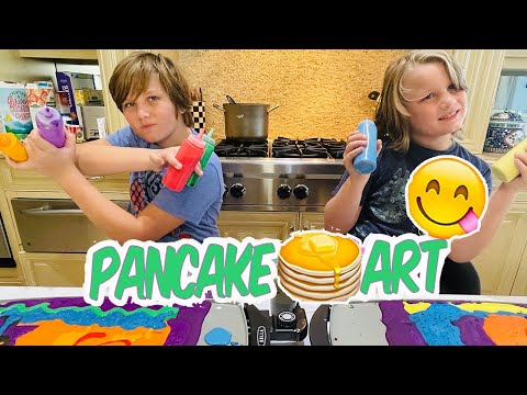 YOUTUBE KIDS PANCAKE ART CHALLENGE ALEK & ANTHONY