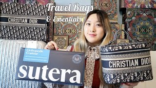 My Travel Bags & Essentials - Sutera Pillow, Dior Book Tote, Dior Vanity Case, Dior Rimowa Carry On