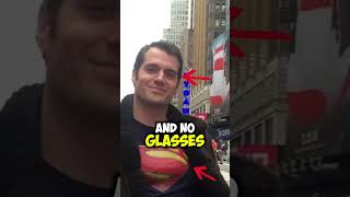 No-One Recognised Henry Cavill Under A Superman Poster In Times Square⁉️🤯 #shorts