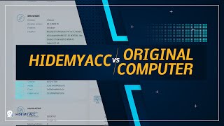 Compare Hidemyacc parameters with the original computer in Antidetect Browser Hidemyacc.