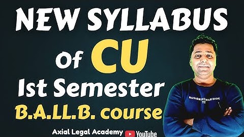 New Syllabus of B.A.LL.B under Calcutta University