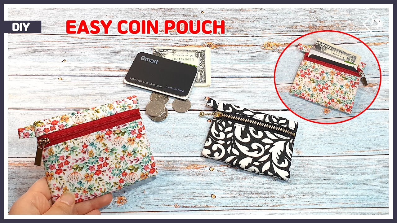 DIY] How to make a zipper coin purse 