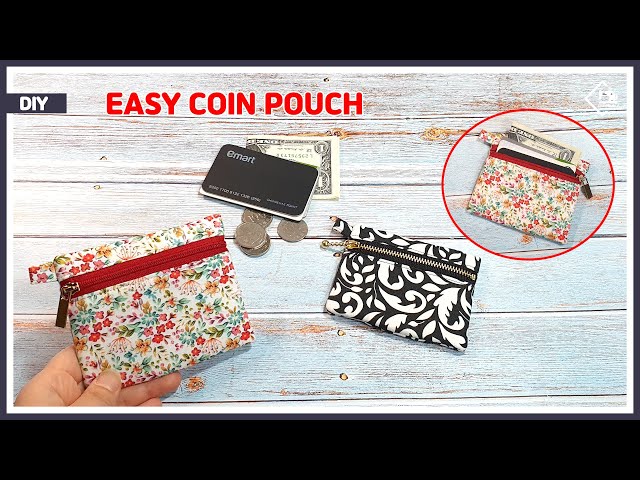 DIY Zipper Coin Pouch Bag Tutorial, Coin Purse Keychain
