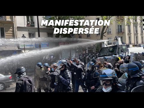 La manifestation pro-Palestine a? Paris disperse?e par les forces de l'ordre