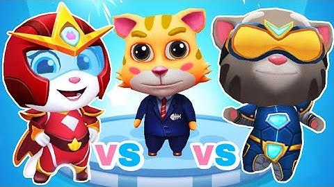 Talking Tom Hero Dash vs Cat Runner Decorate Home vs Talking Tom Gold Run Gameplay