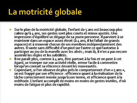 L'enfant de 5 ans à l'école maternelle (2ème partie