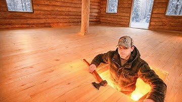Building a Warm Wood Floor with Sawdust | Log Cabin Life