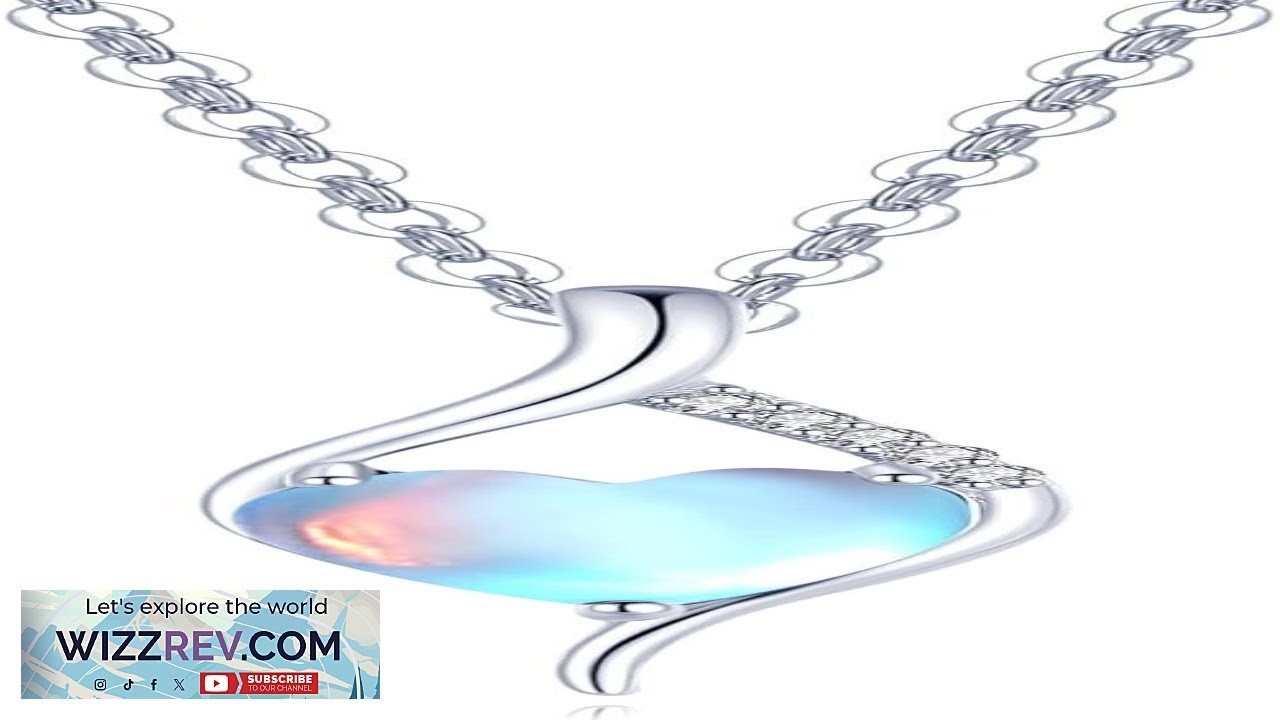 FANCIME 14K Solid White Gold Birthstone Necklace Genuine or Created 6mm Heart