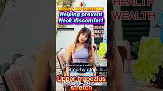 How to prevent neck discomfort, Upper Trapezius Stretch, step-by-step, 2025 September #neckpain #abs