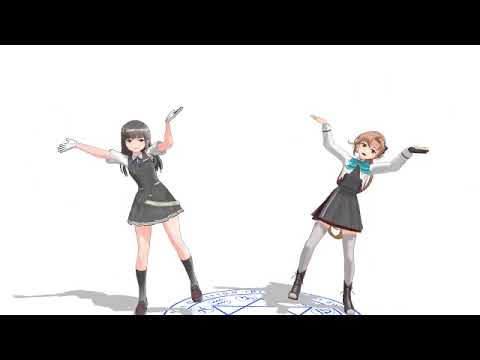 【MMD 艦これ】きょうもハレバレなのです！　駆逐艦（陽炎型）つかさ式艦娘さん２人（秋雲・早潮）に踊ってもらいました。
