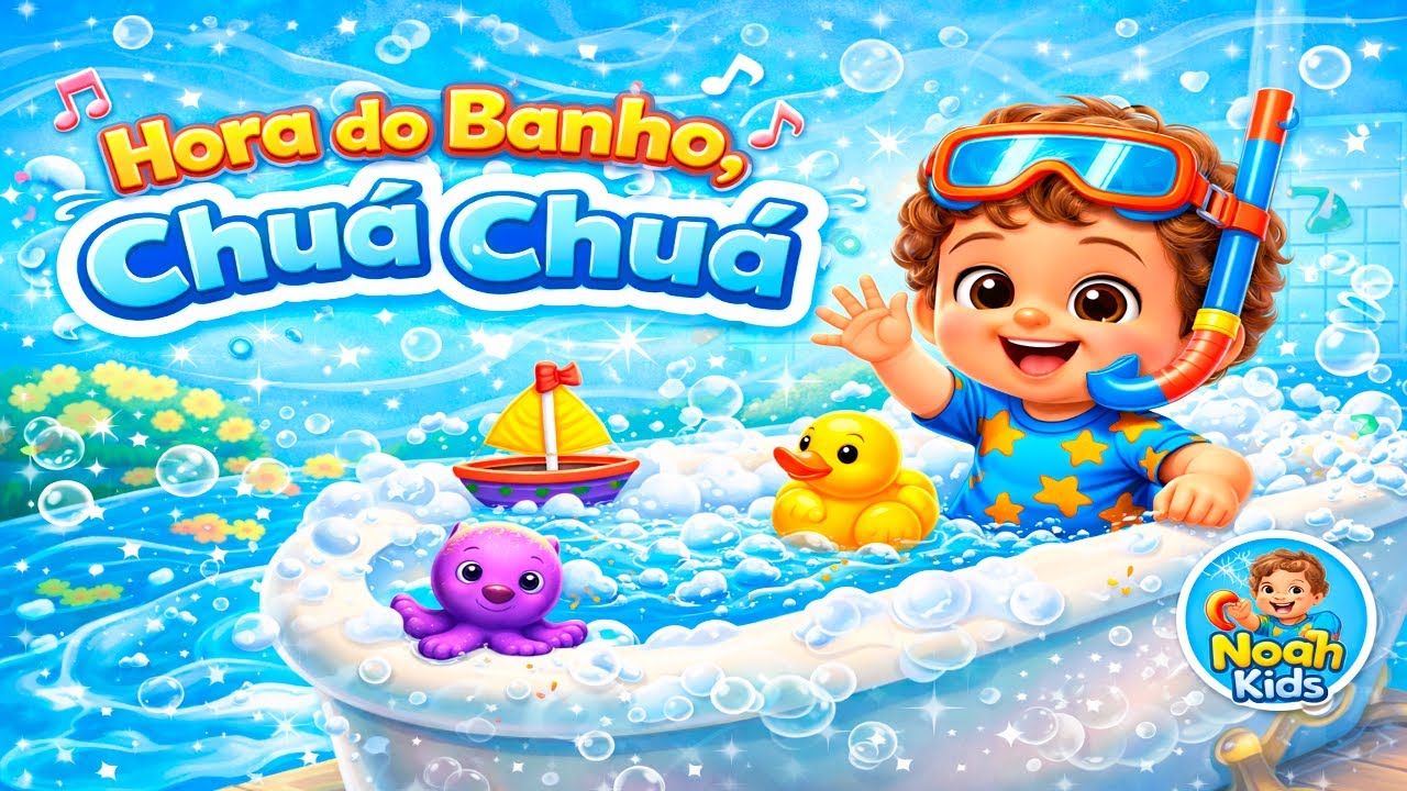 Hora do Banho, Chuá Chuá 🚿🎶 | Música Infantil Divertida para Bebês | Noah Kids