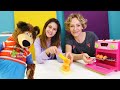 Oyuncak Kafe. PlayDoh hamurundan tatlılar yapıyoruz! Çocuk videosu