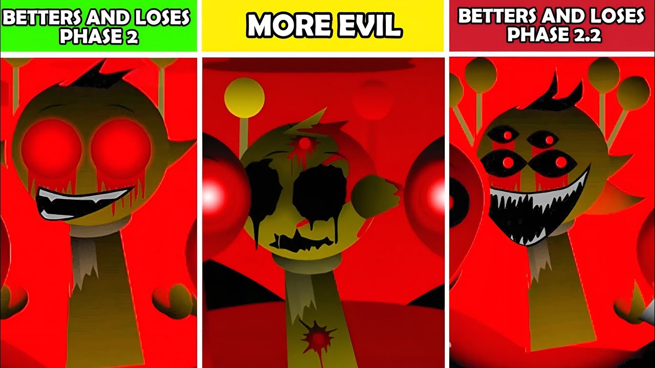 Sprunki Betters and Loses Phase 2 Vs More Evil Vs Phase 2.2