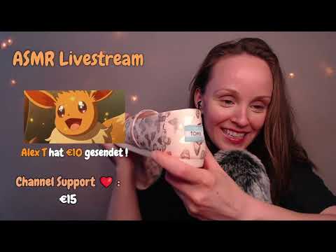 XXL ASMR LIVESTREAM (3,5 h)🪻💐Wohlfühlen, Entspannen, Austausch (u.a. Knistern, Tapping) 🥰✨Geflüstert