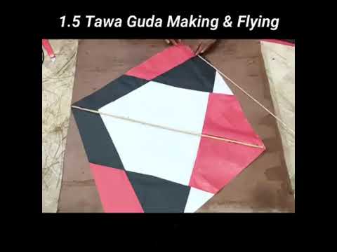 kite makking and flying homemade