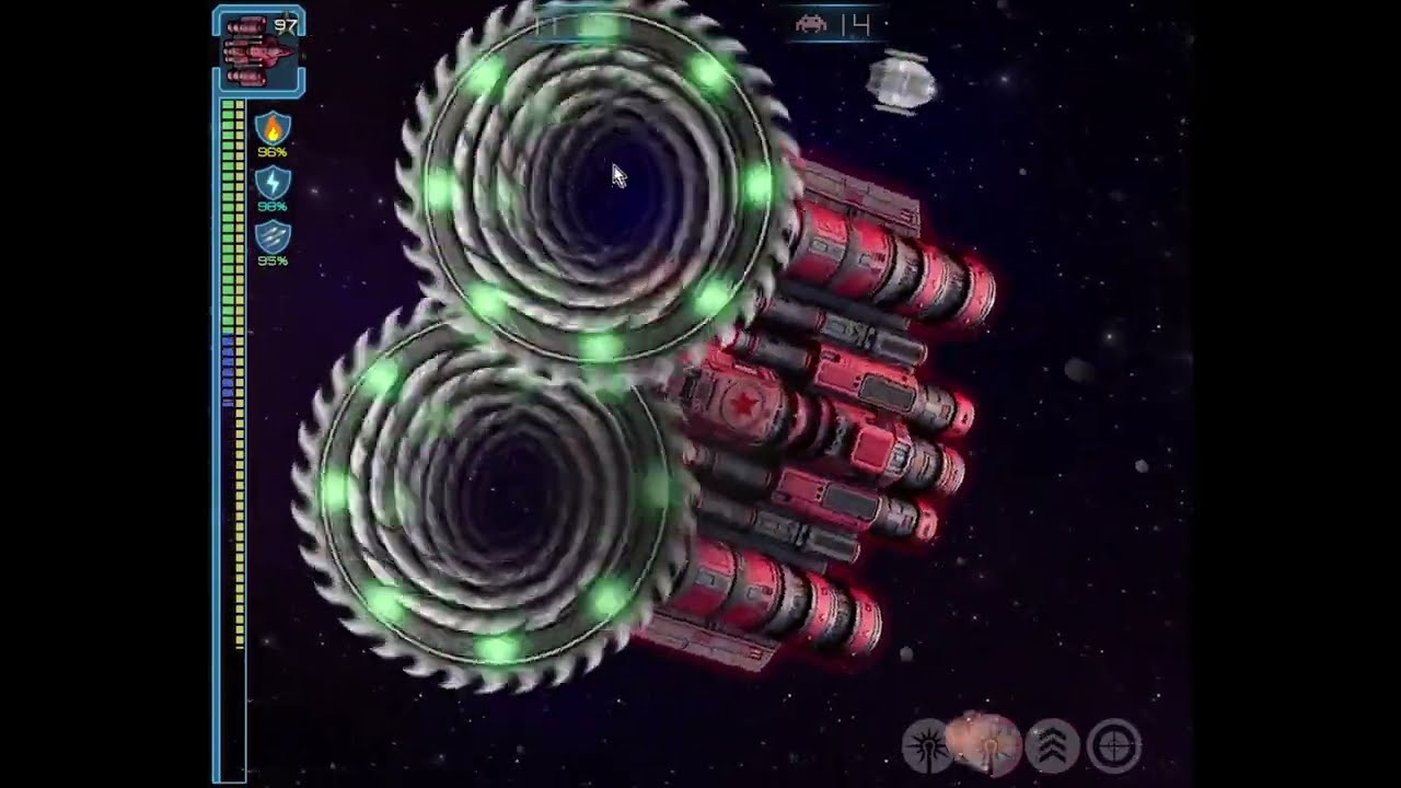 My six Neutronium Cutter Syberia takes a Red Dwarf Base (Event Horizon)