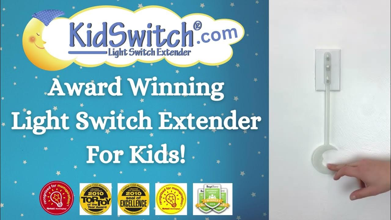 KidSwitch Light Switch Extender for Kids Easy as 1, 2, 3...! YouTube