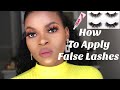 how to apply false lashes tutorial || South African Youtuber