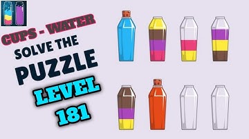 Cups Water Sort Puzzle level 181 / All Levels Gameplay Android iOS