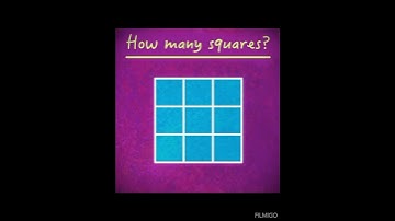 maths puzzle with answer how many squares are there?