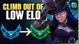 How to CLIMB OUT of LOW MMR using Caitlyn - Season 15 Caitlyn Guide (Platinum Edition)