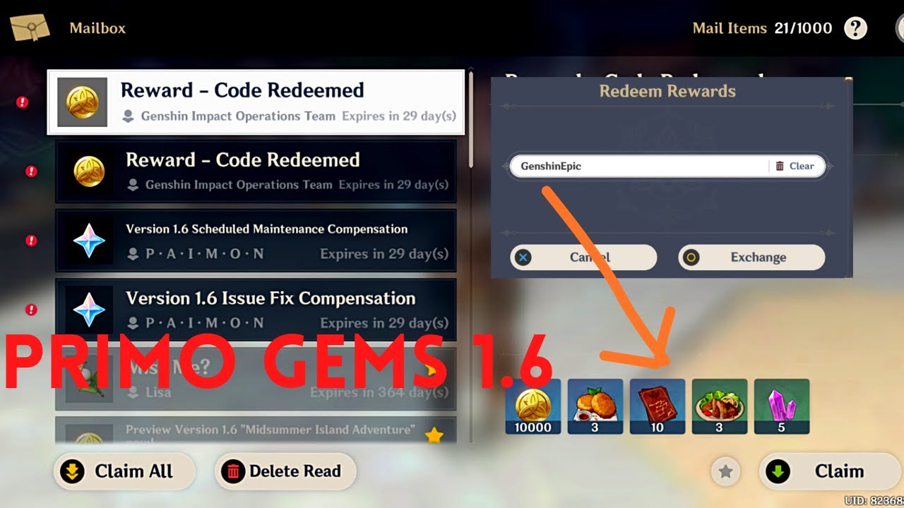 Primogems 1.6 Update | Genshin Impact