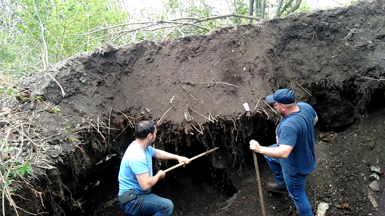 Caving Digging Caving in wall bottle digging - YouTube