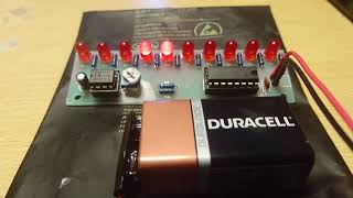DIY CD4017 Decade counter LED chaser circuit