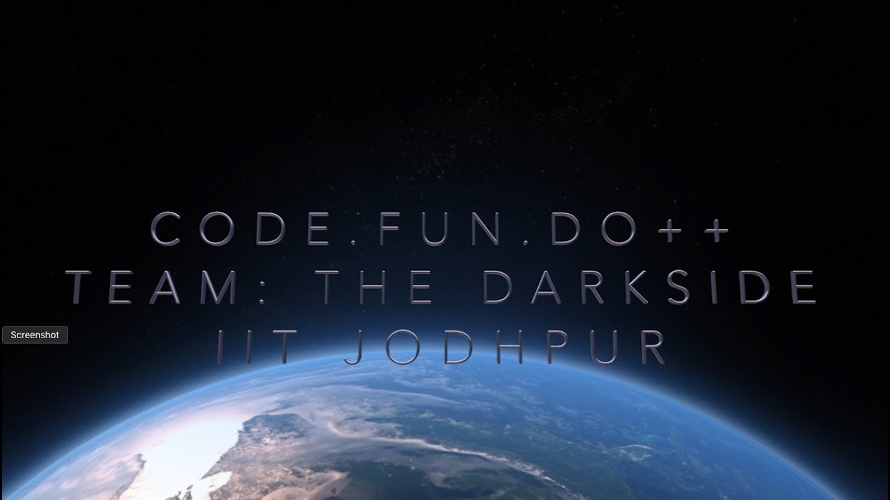 Code.fun.do++ Team: The DarkSide College: IIT Jodhpur - YouTube