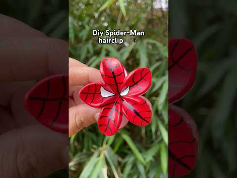 Diy Spider-Man hairclip🕸️🕷️