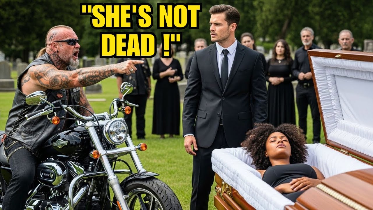 Она не умерла, байкер остановил похороны миллиардера, чтобы спасти её — что произошло дальше, пов...