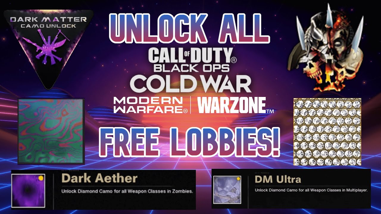 Cold war warzone unlock all camos max level max guns free xp