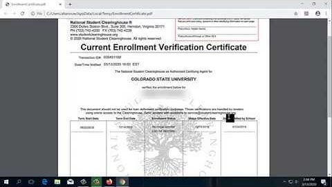 Enrollment Verification Tutorial