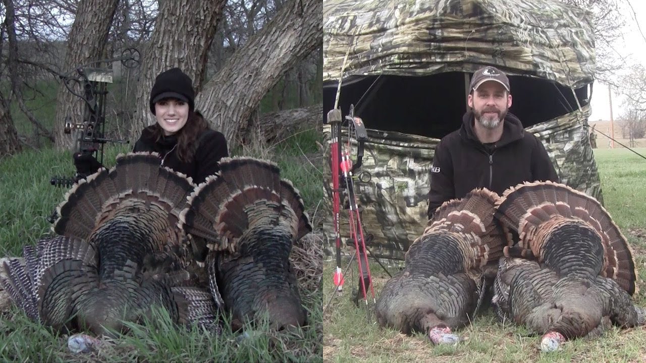 Kansas Rio Turkey Bowhunt - RedDog Outfitters - 2017 Ep.1 - YouTube