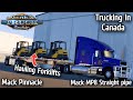 American Truck Simulator ProMods Trucking In Canada, Mack Pinnacle, Hauling Forklifts