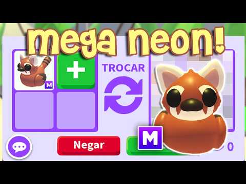 Trocando Patinho Panda-Vermelho Mega Neon (Mega Red Panda Ducky) Adopt Me!