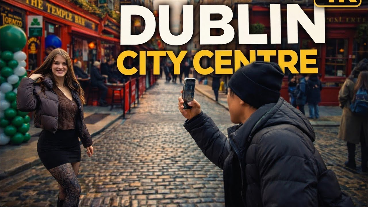 4K DUBLIN CITY CENTRE WALKING TOUR TEMPLE BAR IRELAND