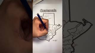 Localización de las Regiones y departamentos de Guatemala
