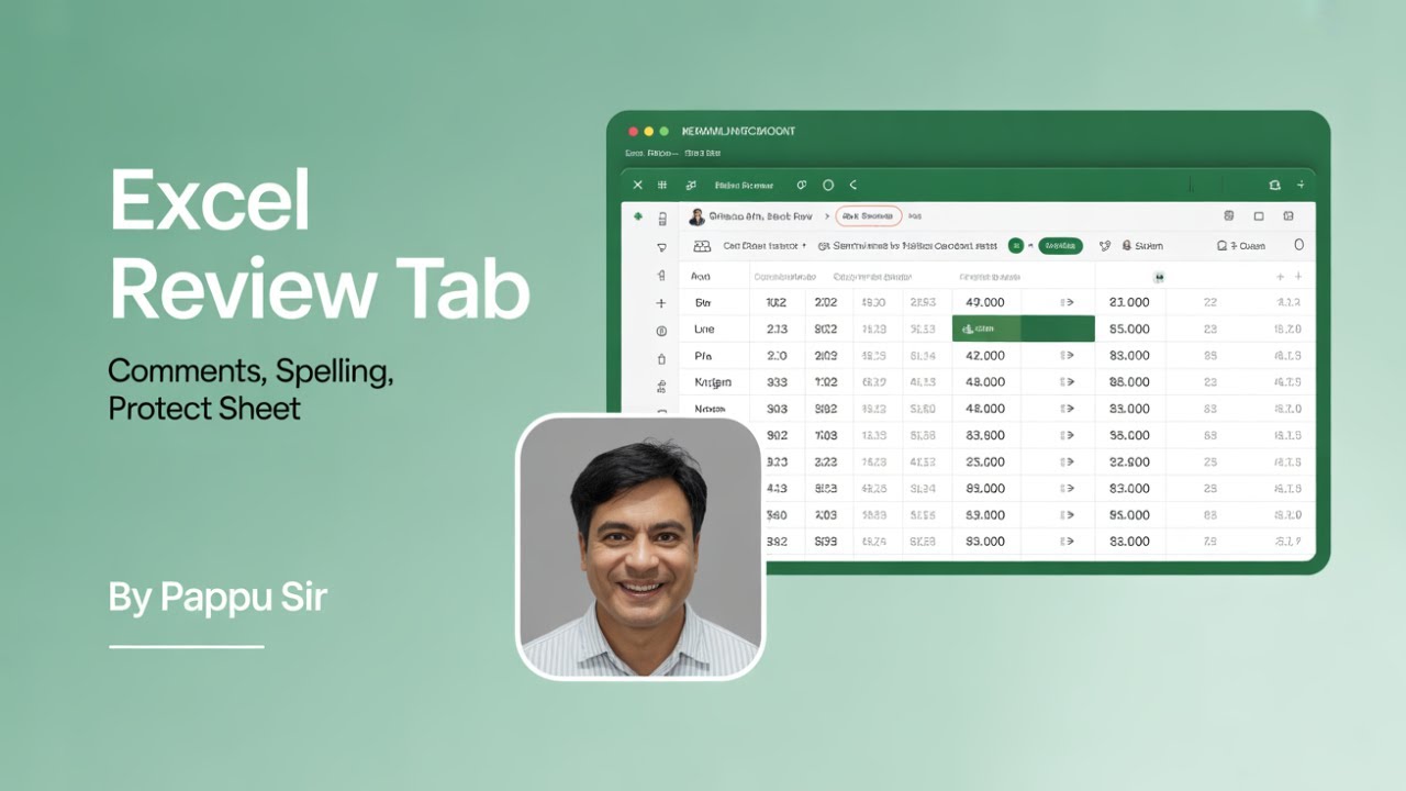 MS Excel Review Tab | Complete Guide to All Options in Hindi | Comments, Spelling, Protect Sheet