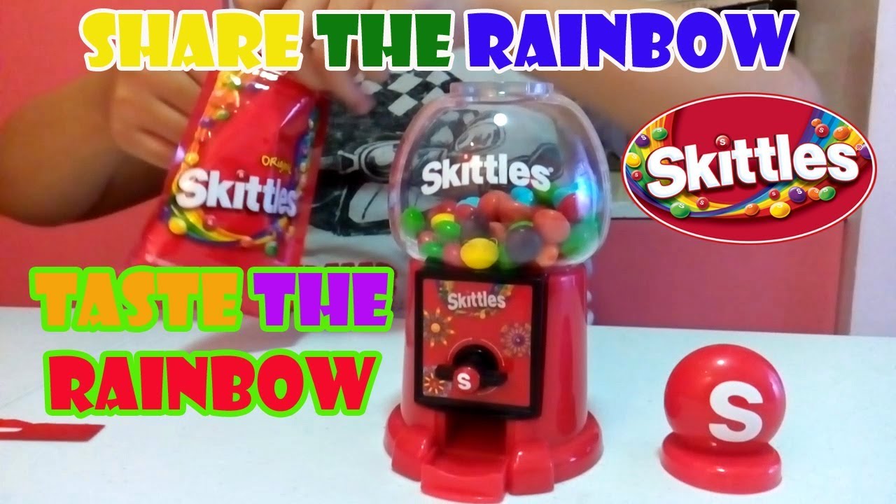 Skittles mini candy dispenser YouTube