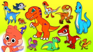 Baby Dinosaur ABC | Learn the Alphabet with 26 CARTOON BABY DINOSAURS | T is for T-REX | Club Baboo