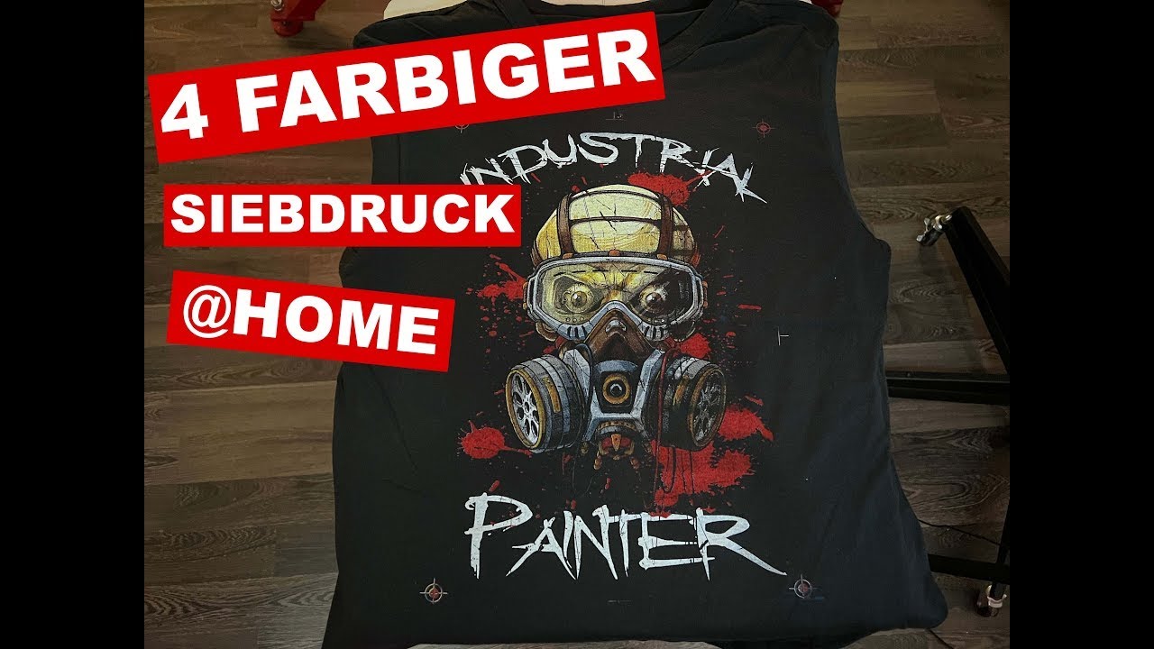 Siebdruck mehrfarbig, 4 farbiger Siebdruck, CMYK, Halbtonraster @Home