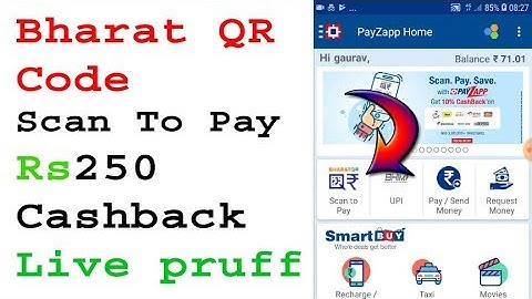 PayZapp Offer | Rs250 CashBack Bharat QR Code Scan & Pay