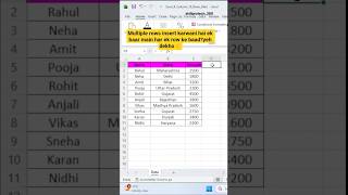 How to insert multiple rows in a time?#excel #exceltutorial #exceltricks #skillprotech_360 #shorts