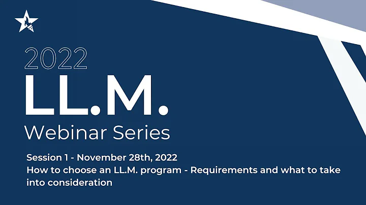EducationUSA 2022 LL.M. Webinar Series - Day 1 - H...