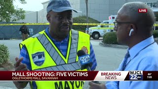 Savannah Mayor Van Johnson on scene after mall shooting